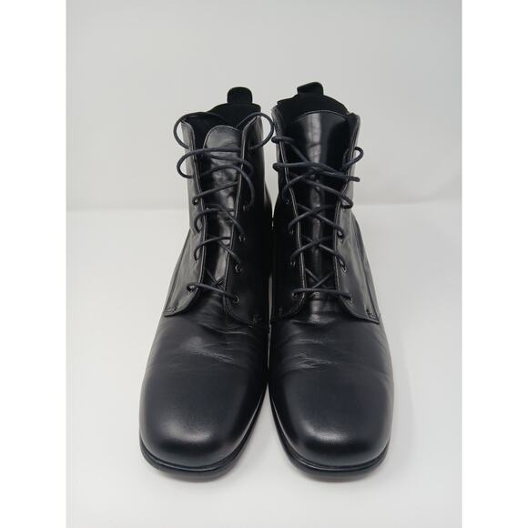 Munro Women Boots Size 11 Black Leather Ankle Booties Side Zip Comfort Shoes Y2k - Picture 4 of 13